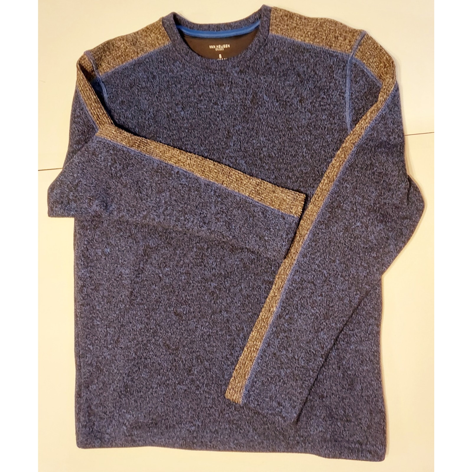 Van Heusen Flex Long Sleeve Crew Neck Casual Sweater Men Size Small